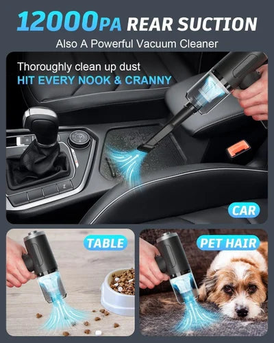 3 in 1: Portable vacuum cleaner with blower
